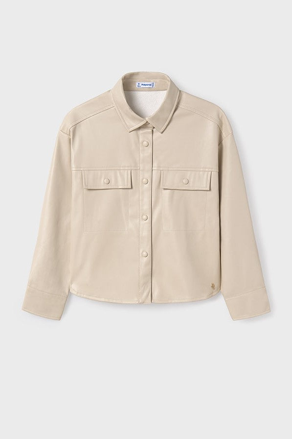 Сорочка 'Neutral Winter' зі штучної шкіри Mayoral