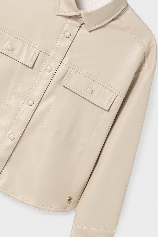 Сорочка 'Neutral Winter' зі штучної шкіри Mayoral