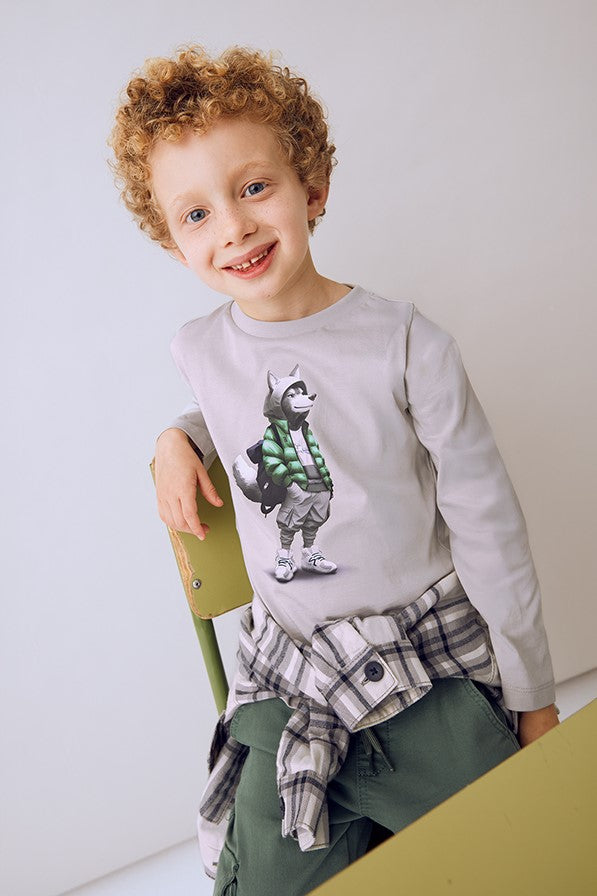 Футболка 'Wanderlust' з вовком Mayoral