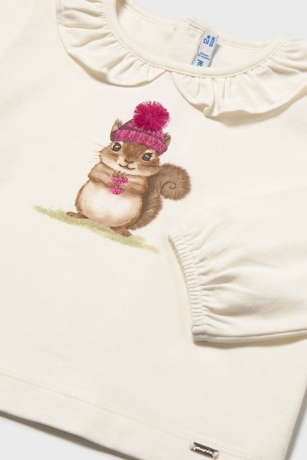 Футболка 'Burgundy Touch Baby' з білочкою Mayoral