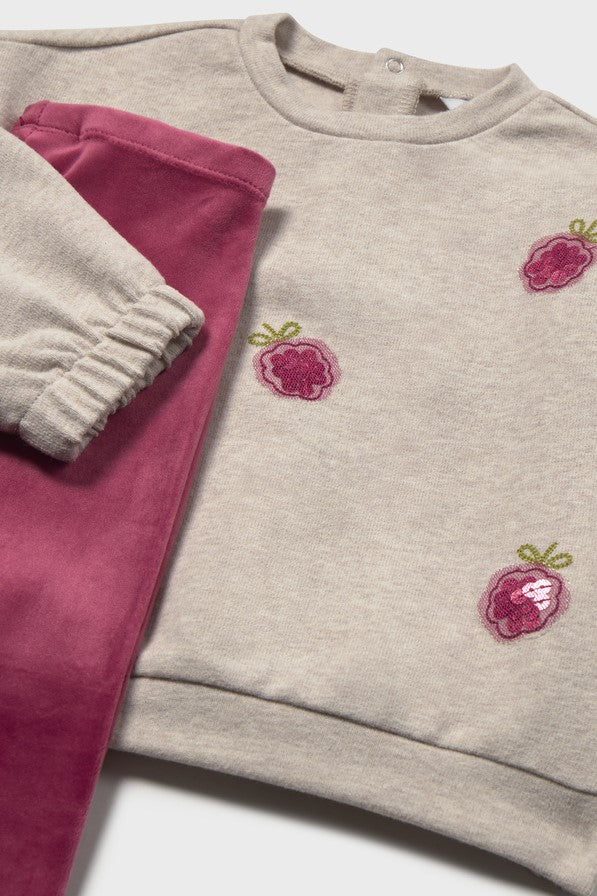 Комплект 'Burgundy Touch Baby' зі світшота та легінсів Mayoral