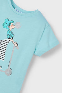 Футболка 'Metallic Turquoise' з малюнком Mayoral