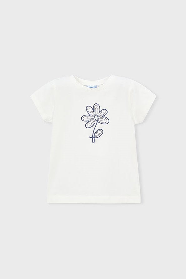 Футболка 'Organic Luxe' з квіточкою Mayoral