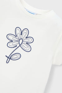 Футболка 'Organic Luxe' з квіточкою Mayoral