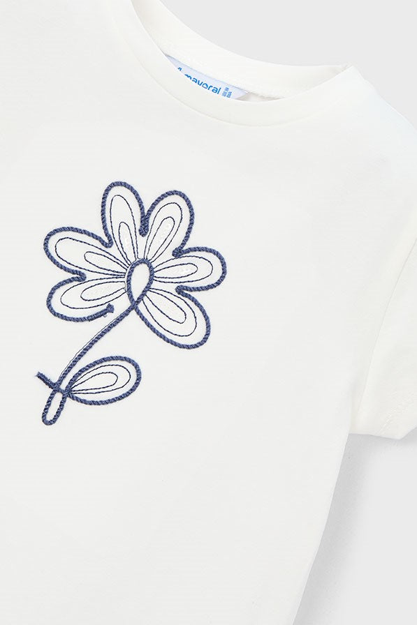 Футболка 'Organic Luxe' з квіточкою Mayoral