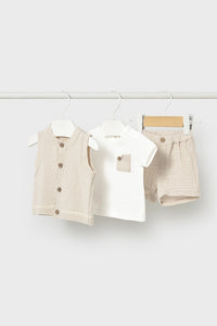 Комплект 'Soft Cookie' з футболки, шортів та безрукавки Mayoral