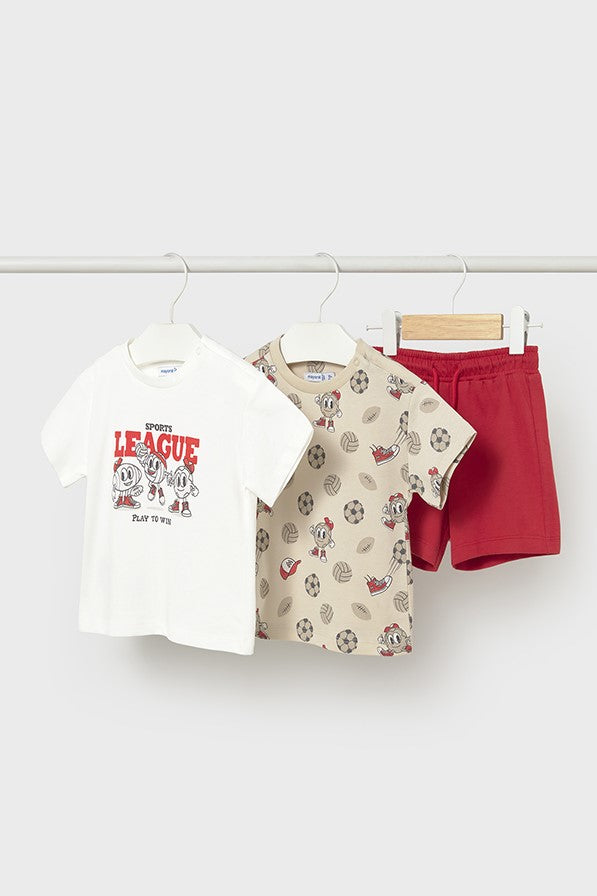 Комплект 'Athletics' з двох футболок та шортів Mayoral