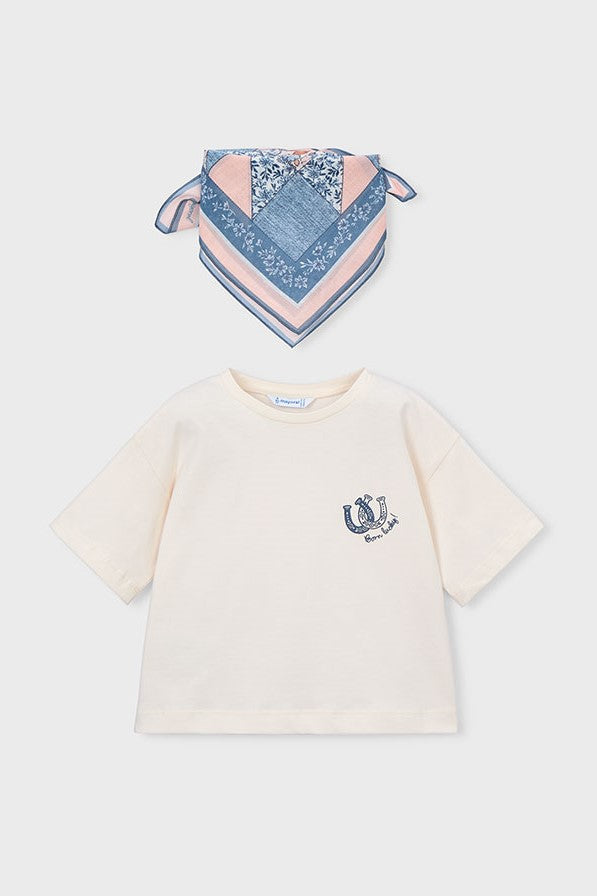 Футболка 'Rebel Vanilla' з хустинкою Mayoral