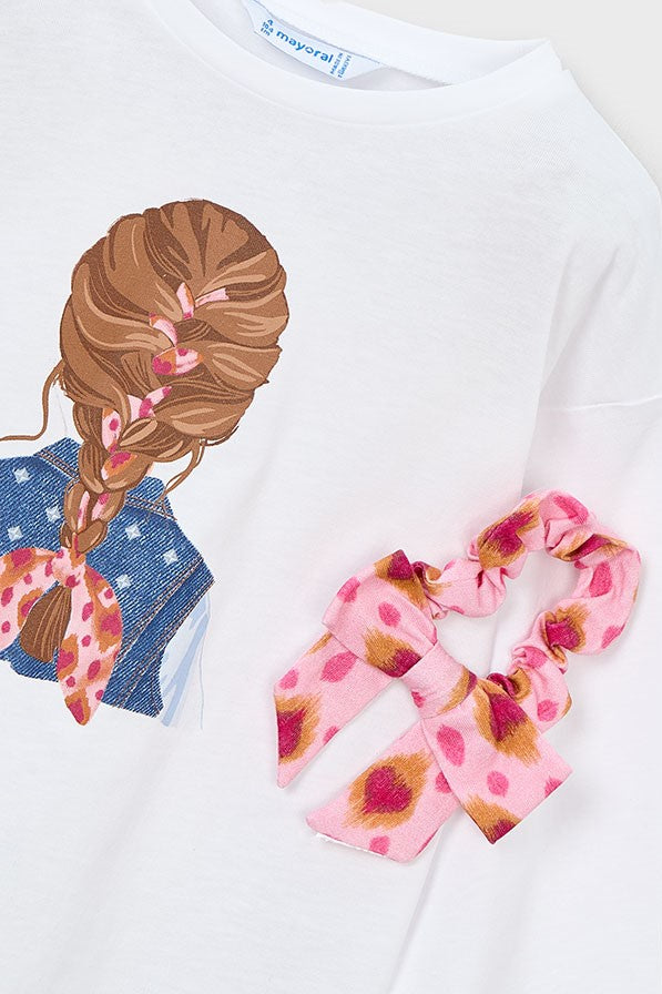 Футболка 'Rebel Vanilla' з резинкою для волосся