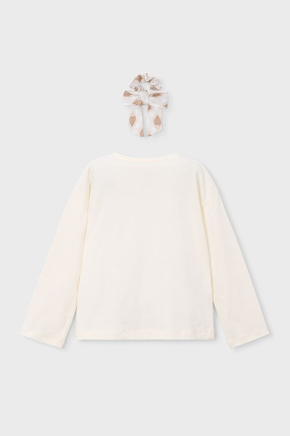 Футболка 'Rebel Vanilla' з резинкою для волосся Mayoral