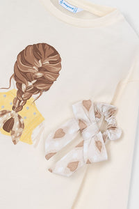 Футболка 'Rebel Vanilla' з резинкою для волосся Mayoral