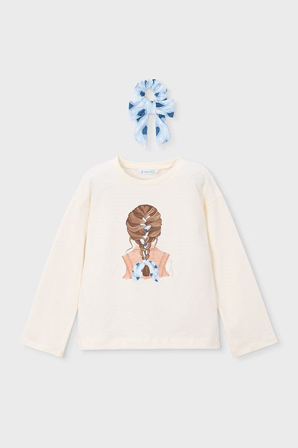 Футболка 'Rebel Vanilla' з резинкою для волосся