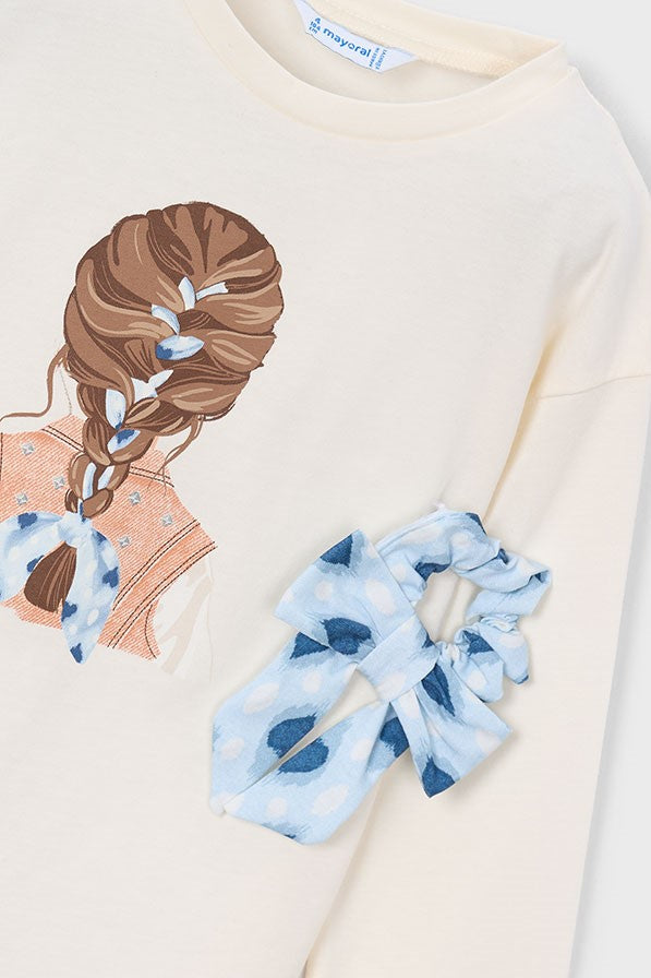 Футболка 'Rebel Vanilla' з резинкою для волосся