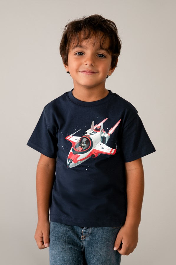 Футболка 'Gamer Red' з космічним кораблем Mayoral