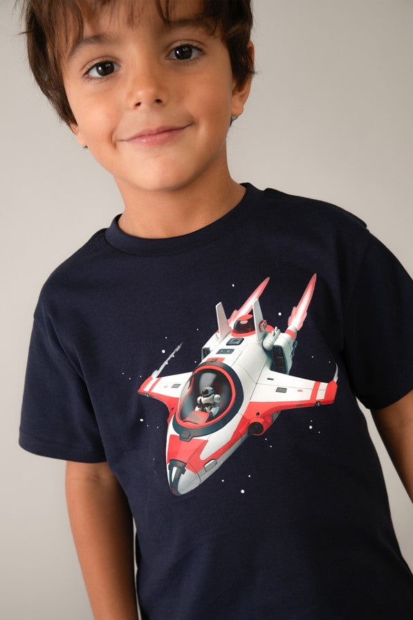 Футболка 'Gamer Red' з космічним кораблем Mayoral