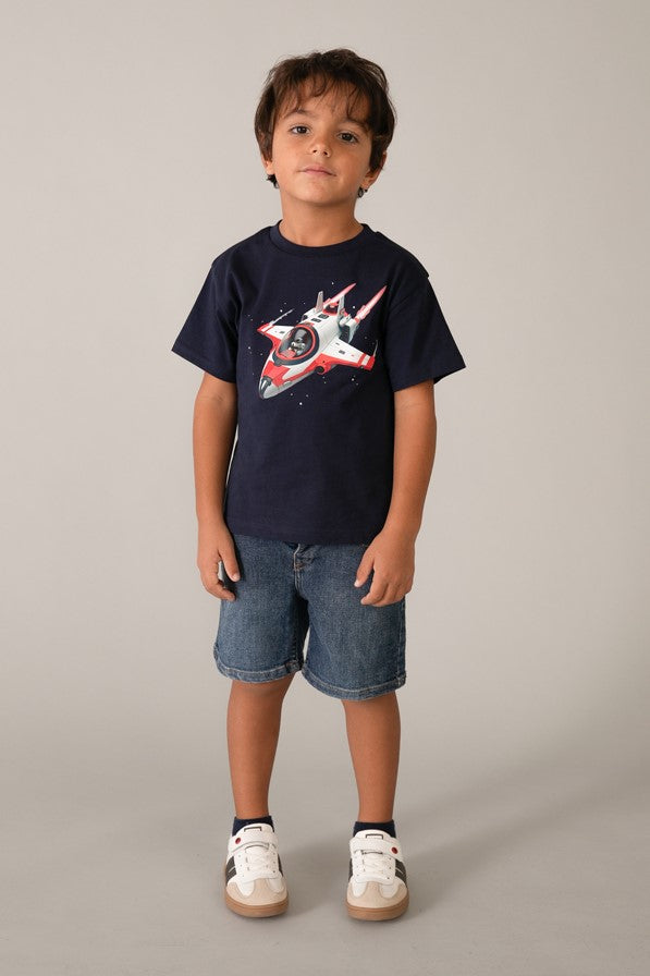 Футболка 'Gamer Red' з космічним кораблем Mayoral