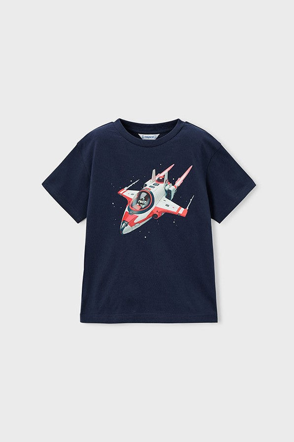 Футболка 'Gamer Red' з космічним кораблем Mayoral