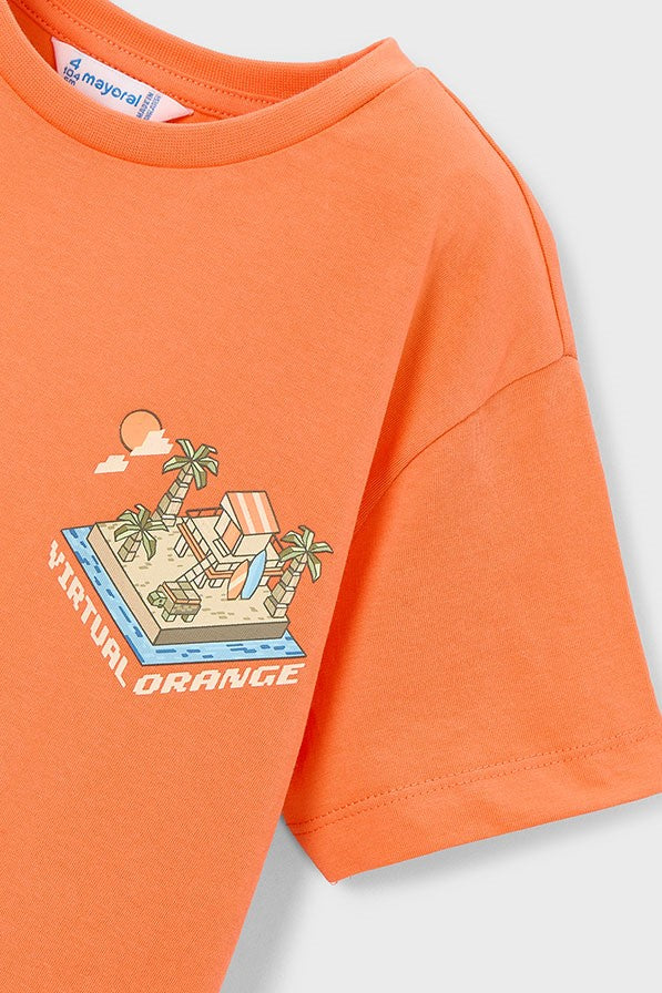 Футболка 'Virtual Orange'  з малюнком Mayoral