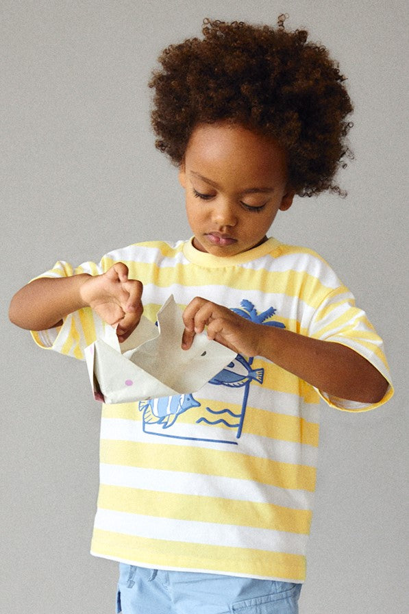 Футболка 'Shore Yellow' в смужку Mayoral