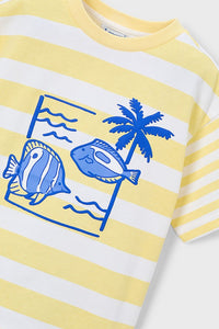 Футболка 'Shore Yellow' в смужку Mayoral