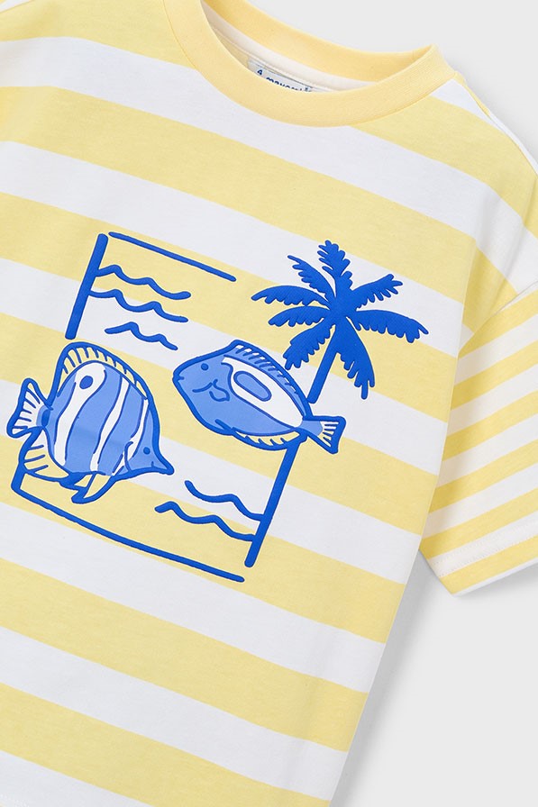 Футболка 'Shore Yellow' в смужку Mayoral