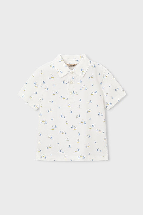 Футболка-поло 'Linen Azul' з принтом Mayoral