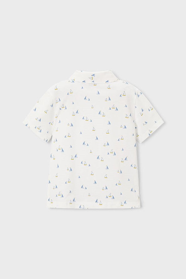 Футболка-поло 'Linen Azul' з принтом Mayoral