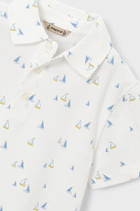 Футболка-поло 'Linen Azul' з принтом Mayoral