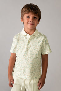 Футболка-поло 'Raw Green' з принтом Mayoral