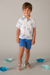 Сорочка 'Shore Yellow' з морським принтом Mayoral