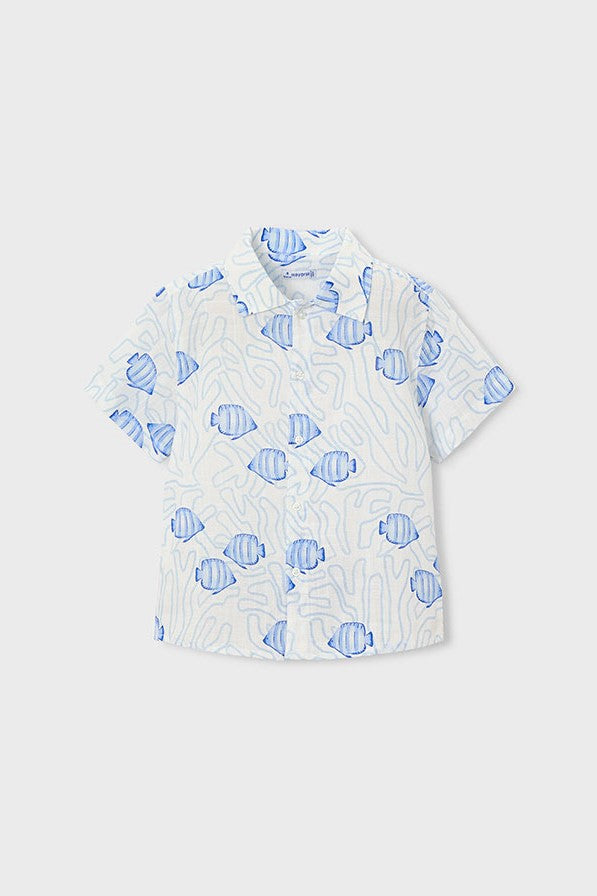 Сорочка 'Shore Yellow' з морським принтом Mayoral