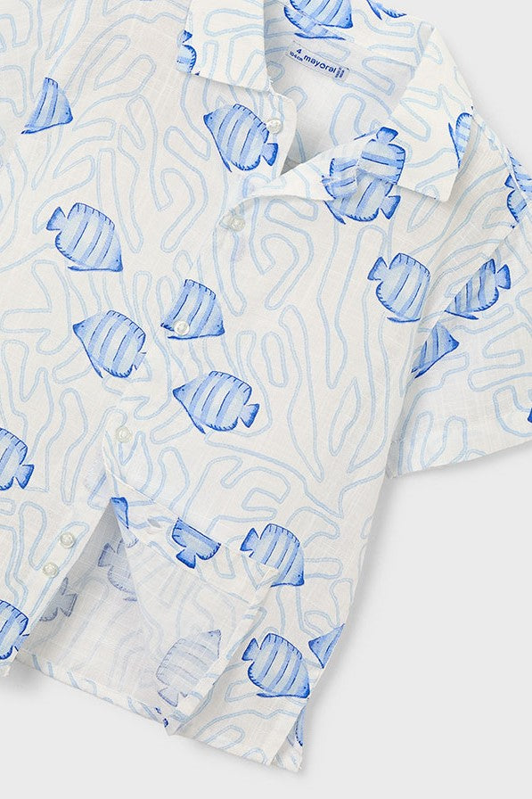 Сорочка 'Shore Yellow' з морським принтом Mayoral