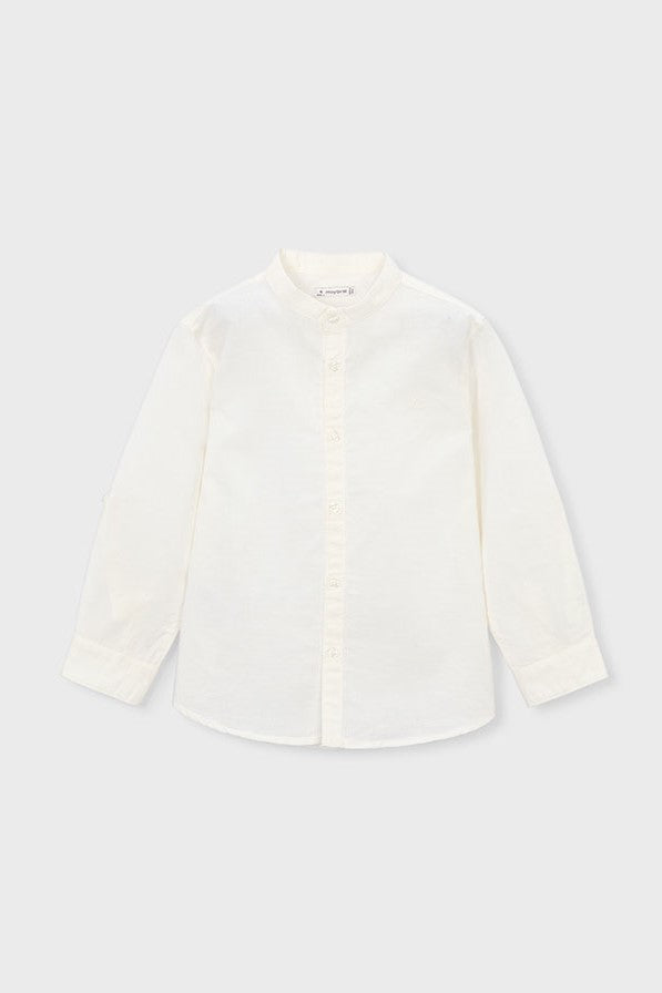 Сорочка 'Linen Avena' з коміром стійкою