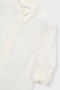 Сорочка 'Linen Avena' з коміром стійкою