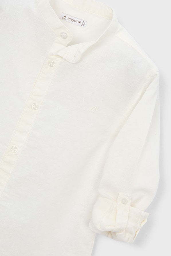 Сорочка 'Linen Avena' з коміром стійкою