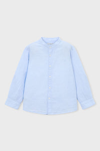 Сорочка 'Linen Avena' з коміром стійкою