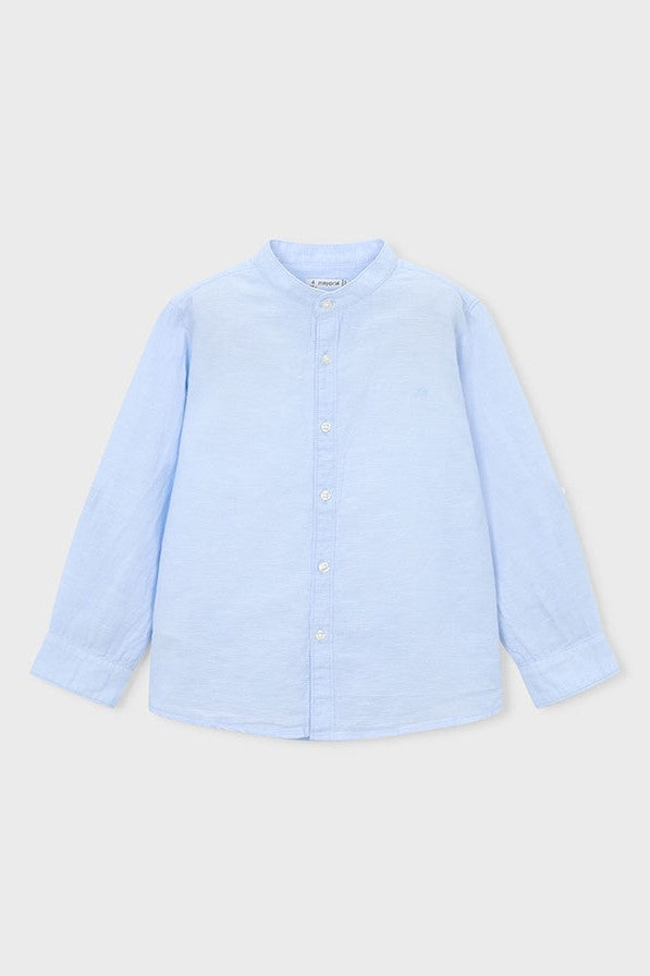 Сорочка 'Linen Avena' з коміром стійкою