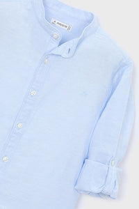 Сорочка 'Linen Avena' з коміром стійкою