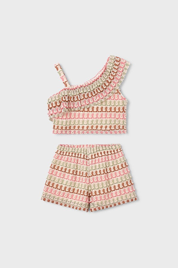 Дитячий комплект 'Bloom Explorer' з топа та шортів для дівчат Mayoral
