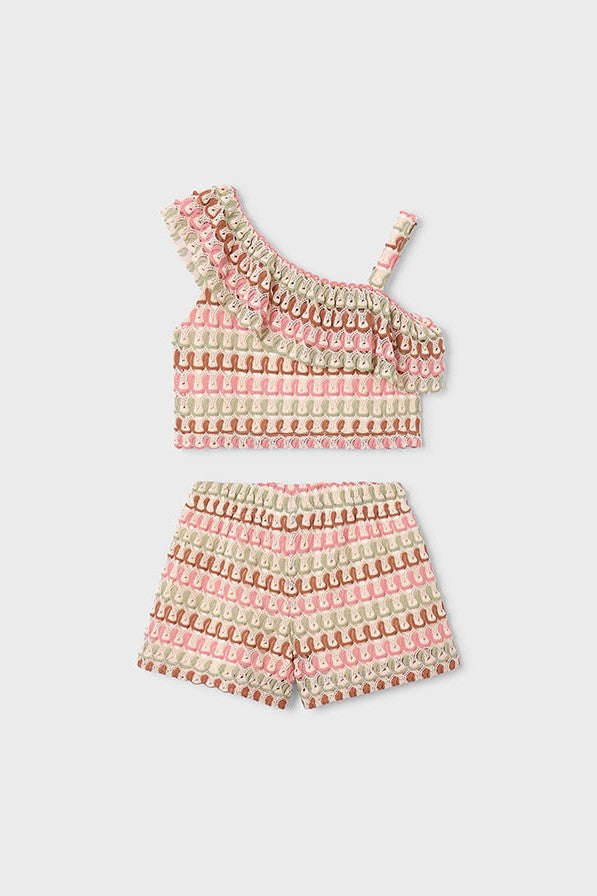 Дитячий комплект 'Bloom Explorer' з топа та шортів для дівчат Mayoral