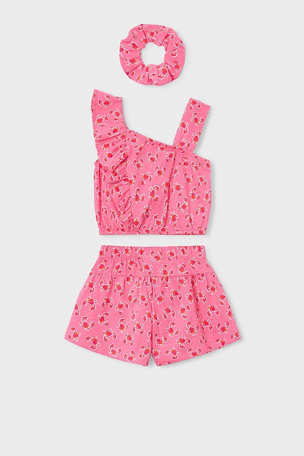 Комплект 'Crab Splash' з топа, шортів та резинки Mayoral