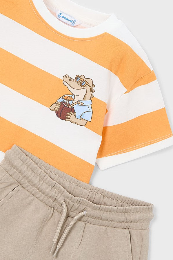 Комплект 'Sandown Peach' з футболки та шортів Mayoral