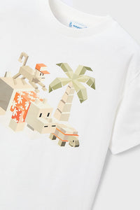 Комплект 'Virtual Orange' з двох футболок та шортів Mayoral