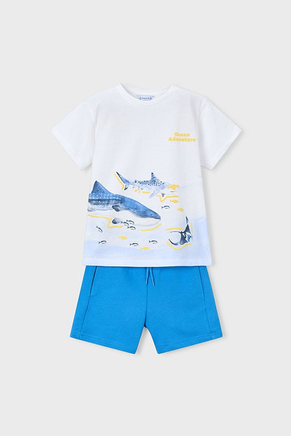 Комплект 'Shore Yellow' з футболки та шортів Mayoral