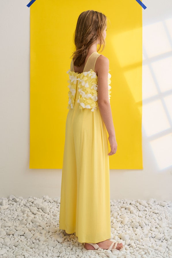 Дитячий комбінезон 'Vaniglia' з пелюстками для дівчат Abel & Lula