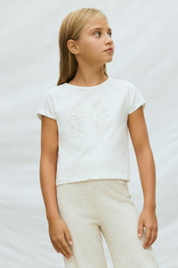 Футболка 'Sage Green' з вишивкою Mayoral