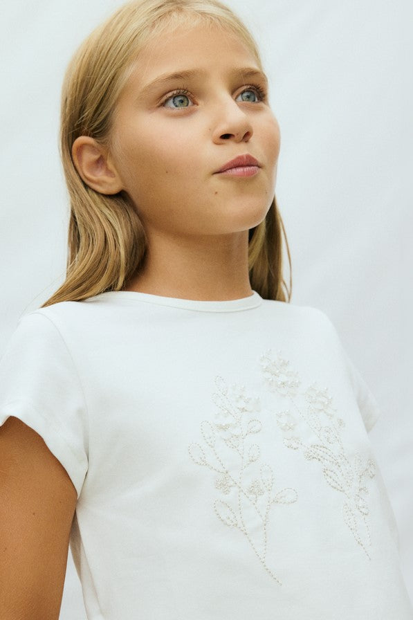 Футболка 'Sage Green' з вишивкою Mayoral