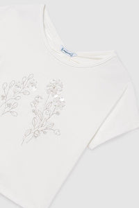 Футболка 'Sage Green' з вишивкою Mayoral