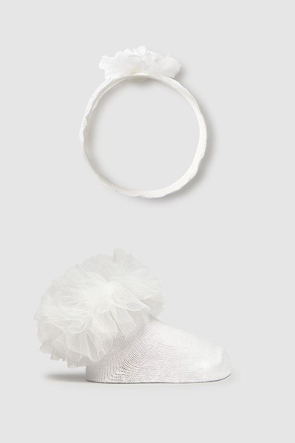 Дитячий комплект 'Romantic' зі шкарпеток та пов'язки для дівчат Mayoral