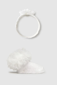 Дитячий комплект 'Romantic' зі шкарпеток та пов'язки для дівчат Mayoral